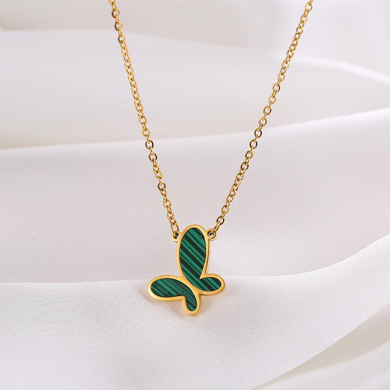 

Pendant Necklaces Fadeless Titanium Steel Butterfly For Women Girls Sexy Clavicle Chains Necklace Korean Simple Neck JewelryPendant