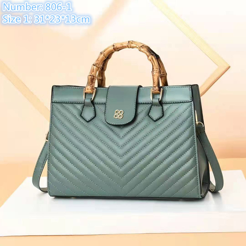 

Wholesale factory ladies leathers shoulder bags simple solid color fashion handbag elegant embroidered tote bag large capacity compartment check handbags, Khaki1-806-1
