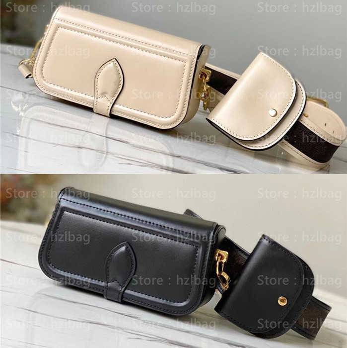 

Officier Pouch Cross Body Bag Black Cowhide Leather Sliding Coin Purse Versatility Purse Wallet Luxurys Designers Bags M69841, Color 01