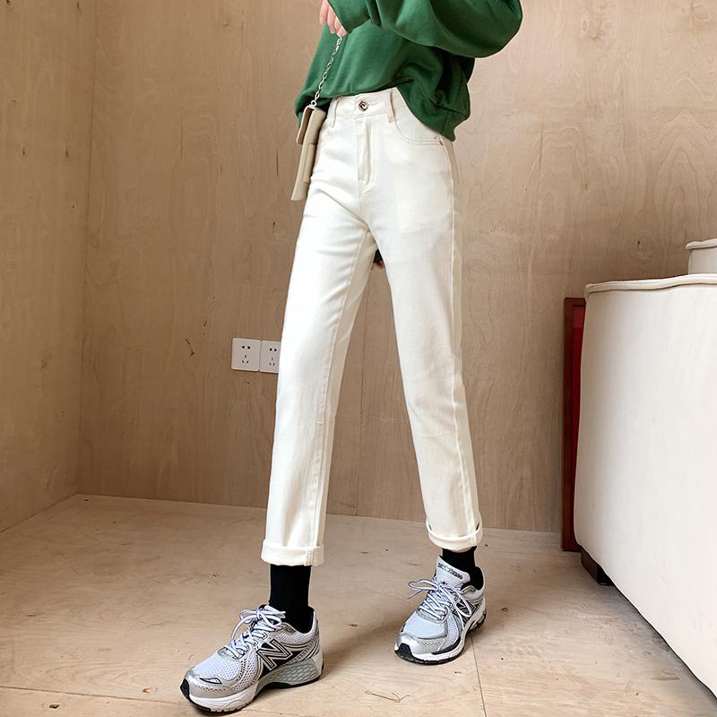 

Women's Jeans 2022 Black Korean Fashion Mom High Waist Street Plus Size Denim Pants Style, Only belt