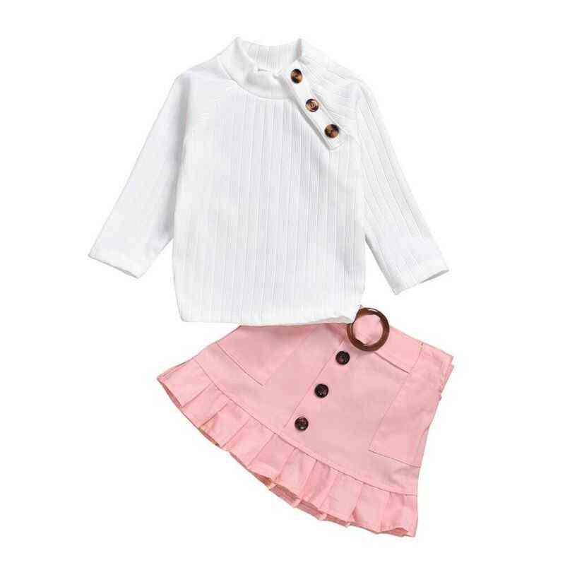 

Citgeett Autumn Winter 1-6Years Toddler Kid Baby Girl Clothing Tops T-shirt Sweatshirts Pants Skirt Outfit Sweet Set J220712, Red