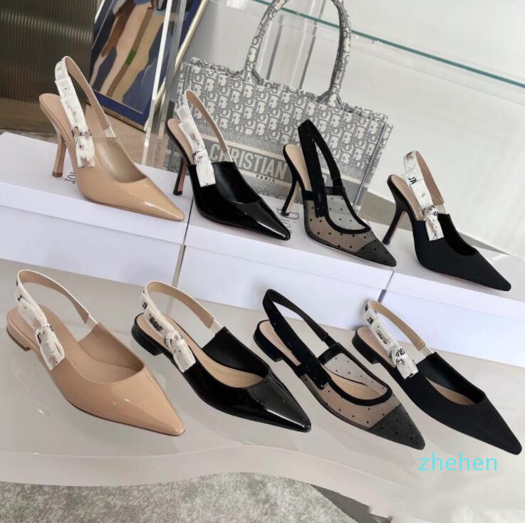

designer classic High heeled sandals Leather summer Women Fine heel Heels shoe Fashion sexy letter cloth lady Webbing Pointed shoes, Colour4
