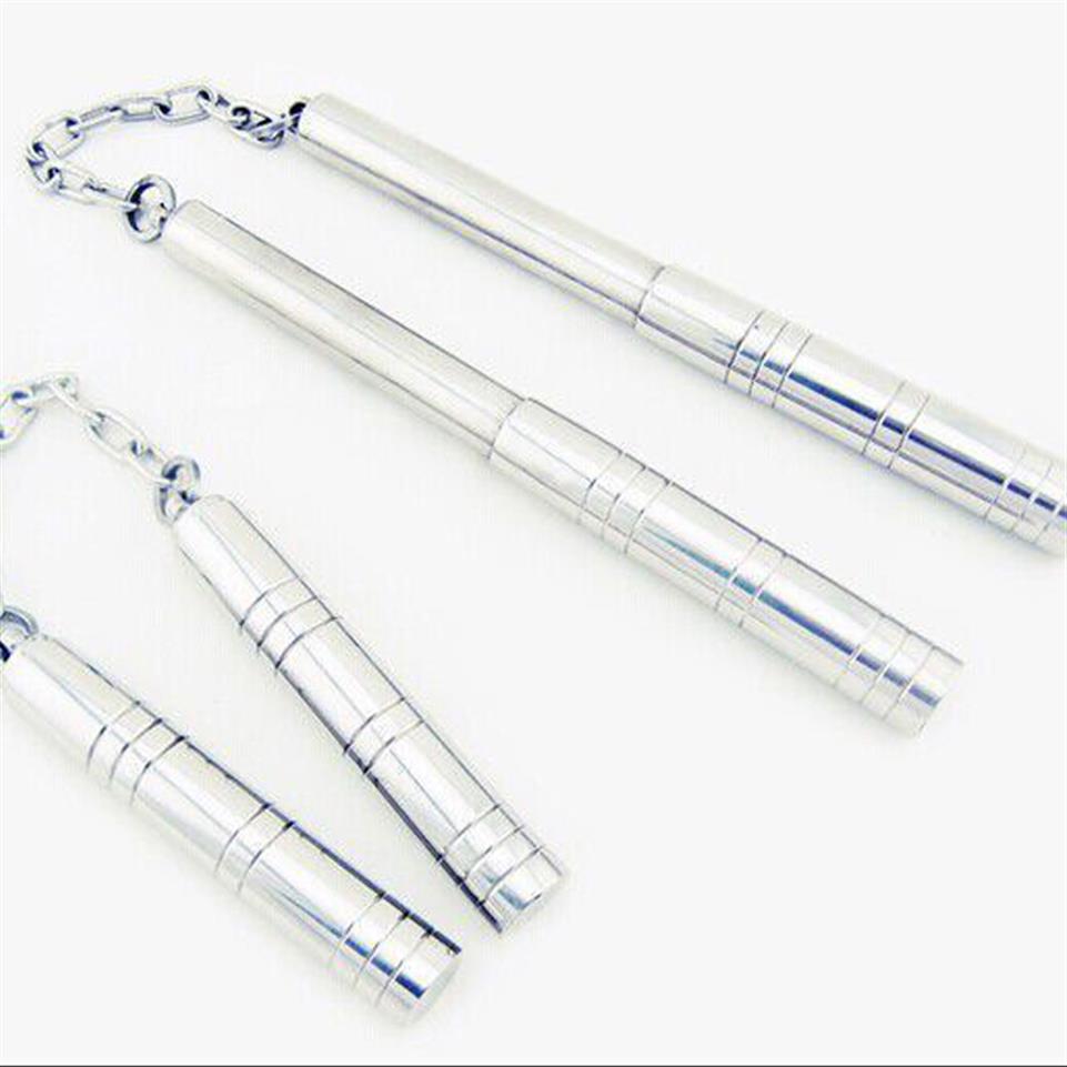 Fashion2022 nunchakus all stainless steel telescopic portable nunchaku two sticks with high-grade sticks bag boutique281h