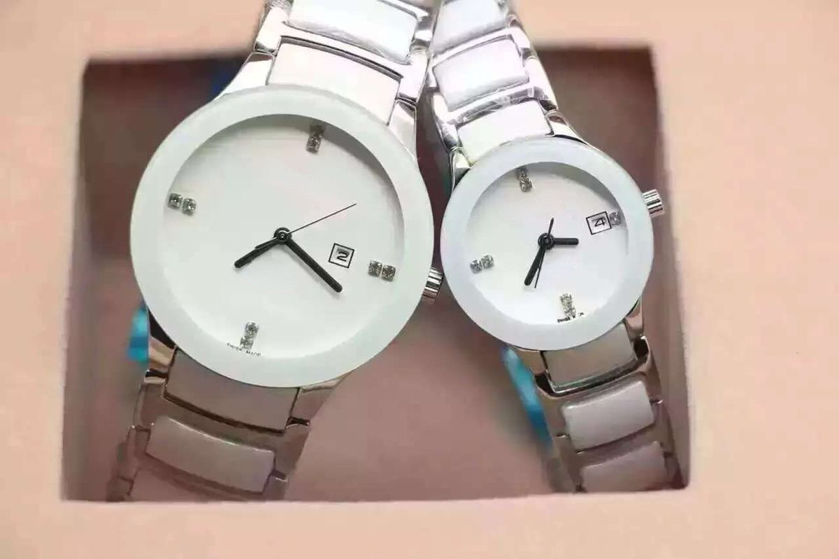 

New Ladies Fashion Quartz Men's and Women's Watch Ceramic Casual Thin Strap Ladies Watch, White