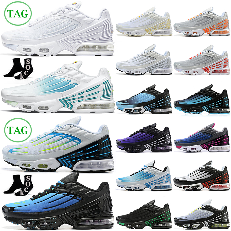 

running hotsale 3 tn shoes plus tuned men women Volt Glow Purple Nebula Supernova Grey Yellow Parachute Neon Deep Royal womens mens trainers, Triple white
