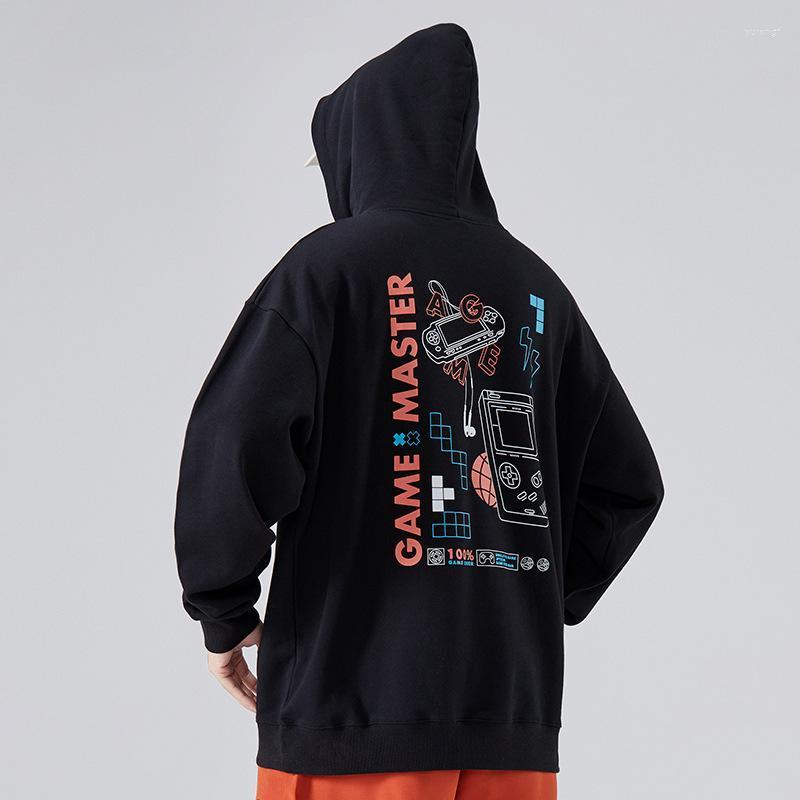 

Men's Hoodies & Sweatshirts 2022 Autumn And Winter Tide Brand Retro Nostalgia Hoodie Hong Kong-Style Street Literary Women's Plus-Sized Loos, Black