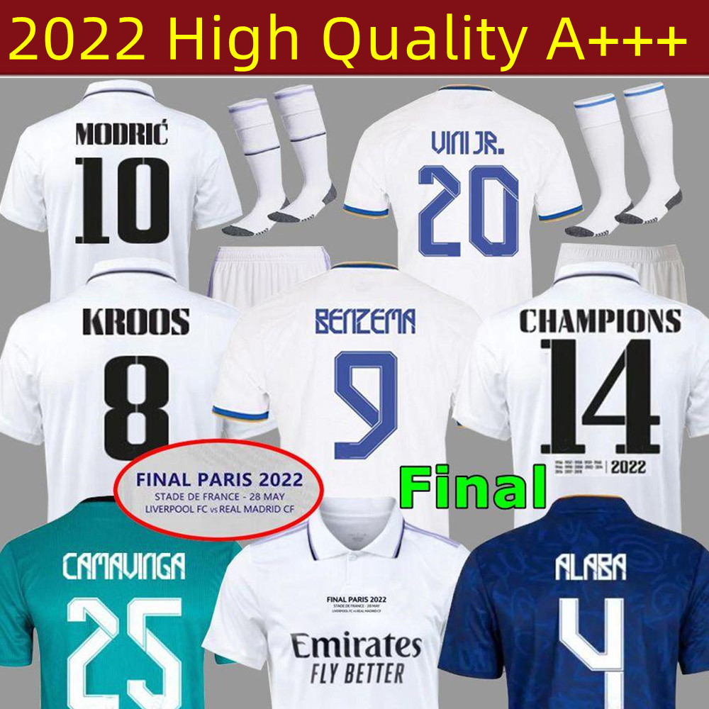 

2023 BENZEMA Finals soccer jerseys 21 22 23 football shirt Real Madrids CAMAVINGA ALABA MODRIC VALVERDE Fourth camiseta men kids 2021 2022 uniforms VINI JR CASEMIRO, 10