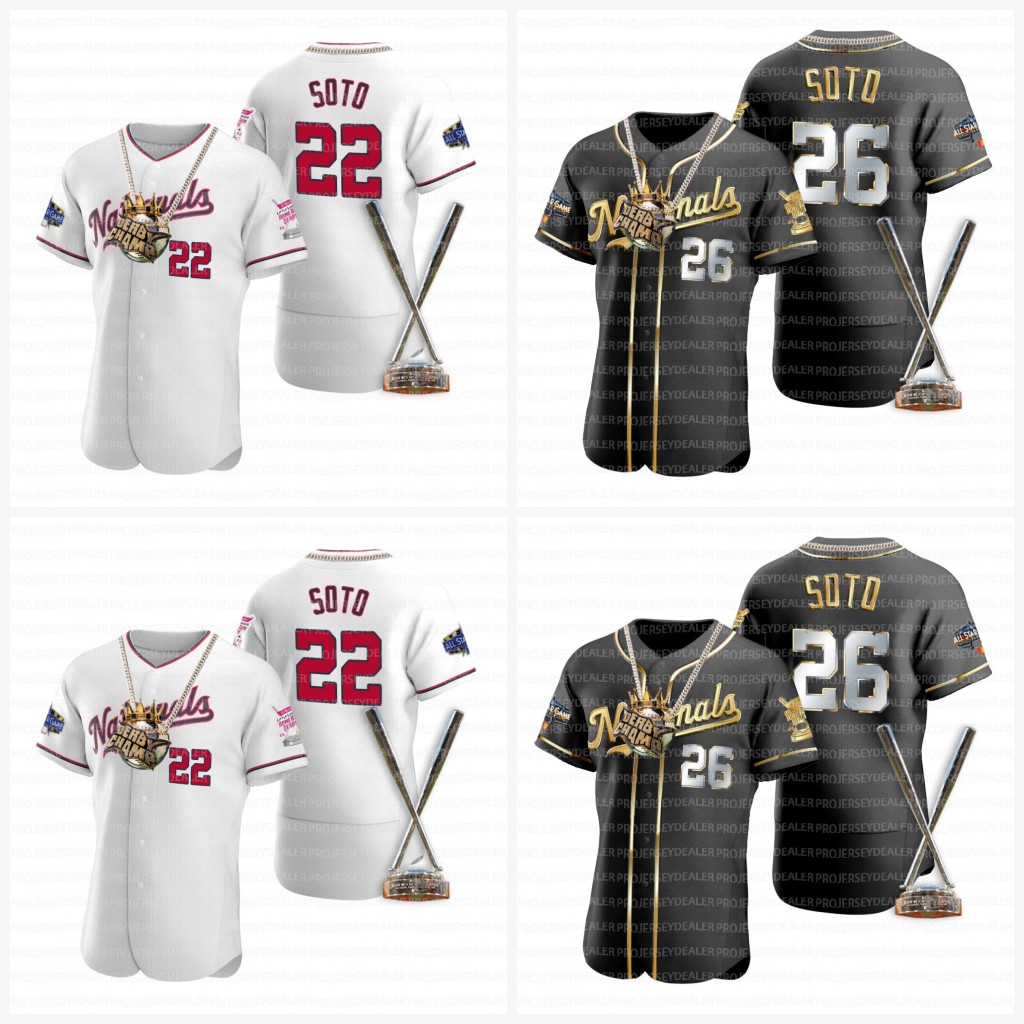 

22 Juan Soto 2022 Home Run Derby Champ Jersey Black Gold Baseball Jersey, 2022 black gold
