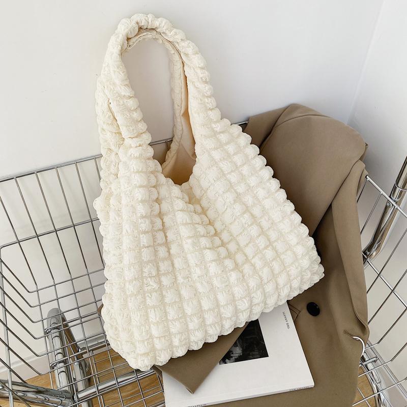 

Evening Bags Women's Top-Handle Tote Designer Korean Vintage Casual Style Large Capacity Shoulder Bag Female Handbag Travel Shopping Bag, Beige