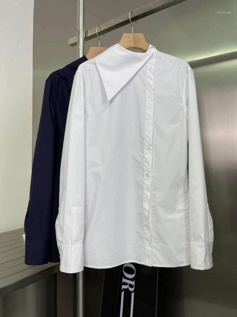 

Women' Blouses & Shirts 2022 Women Fashion Long Sleeve Sexy Irregular Shirt 0702