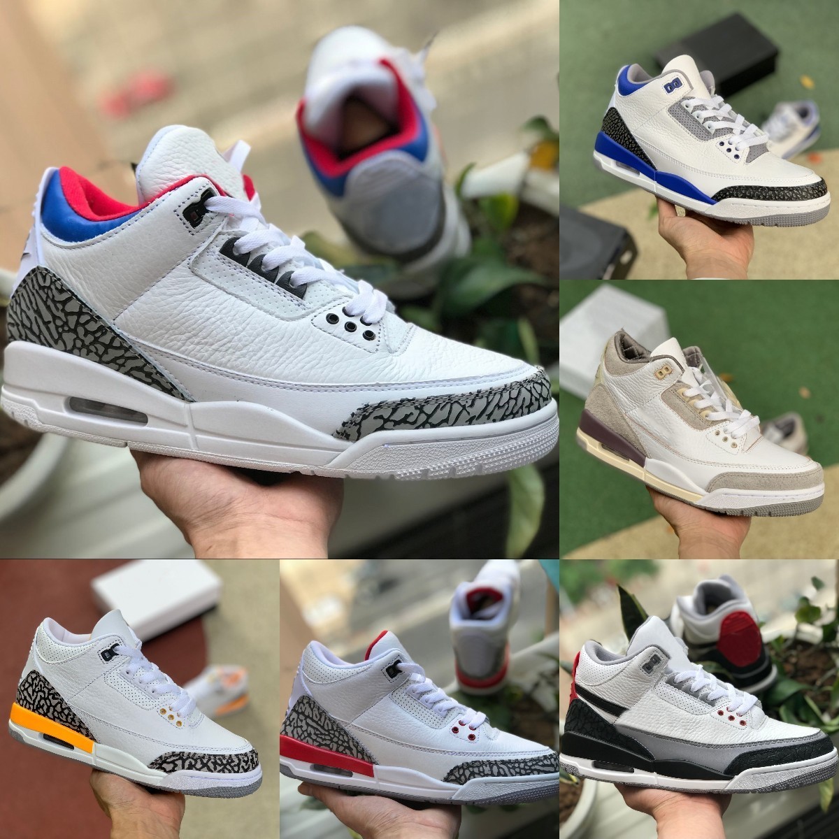 

Jumpman Racer Blue 3 3S Basketball Shoes Mens Cool Grey A Ma Maniere UNC Fragment Knicks FREE THROW LINE Denim Red Black Cement Pure White Trainer Sneakers E88, Please contact us