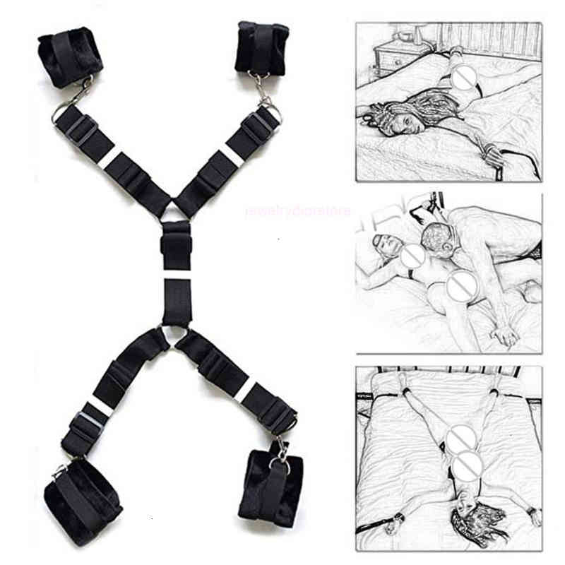 Massager Erotic Bed Restraint Fetish Bdsm Bondage Handcuffs Games Sex Product Ankle Hand Adult No Vibrator Toys For Woman Couples-image-796723400