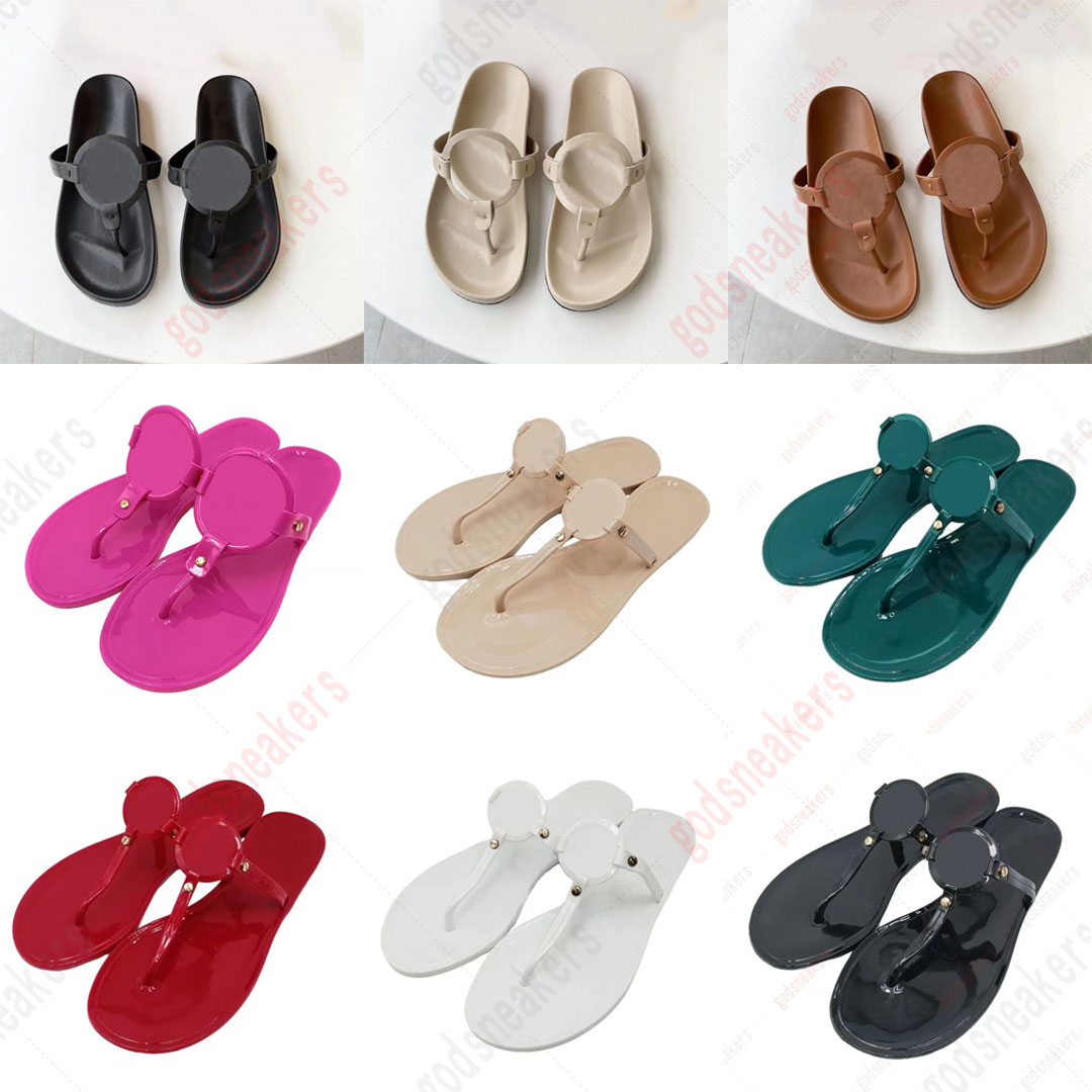 

2022 Designer Beach Sandals For Women Ladies Hollowed out pattern Flats Low Heels Slippers Trend Luxe Tories Slides Rubber Summer Flip Flops, Shoes box