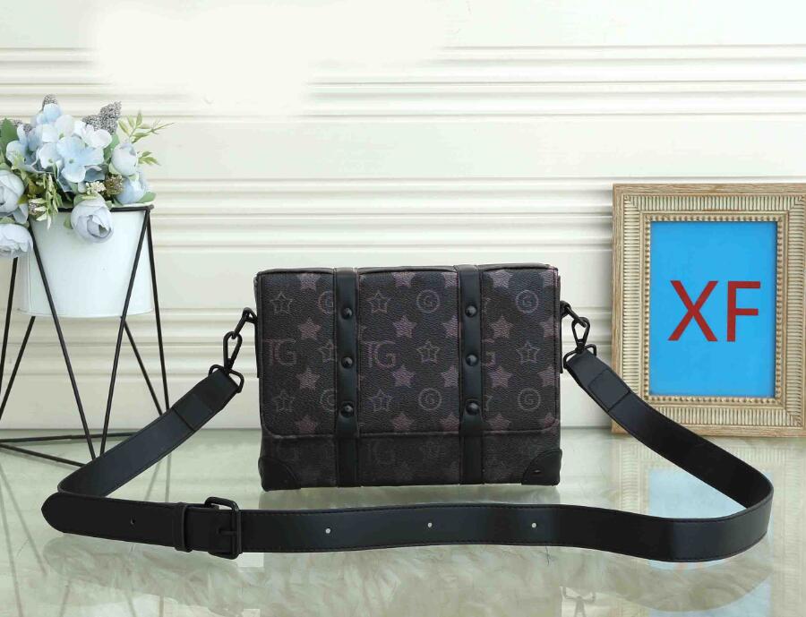 

TRUNK MESSENGER Box Bag Mens Shoulder Bags Monograms Embossed Leather Flower Logo Printed Trunks Designer Crossbody Handle Bag's luxury Flap Handbag M45727 M57726, Extra freight