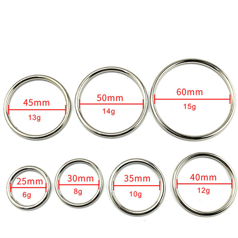 Anneau de pénis en acier inoxydable Toys sexy pour hommes Round Cock S Metal Basing Bound Scrotum