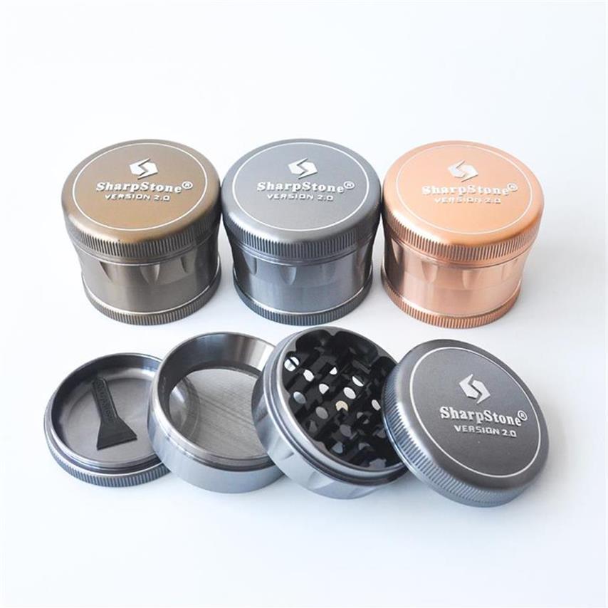 

100% Original Sharpstone Grinders Metal Alloy Herb Grinders Tobacco Crusher Grinders 4Layers 2.5inches aluminium herb grinder 237o216W