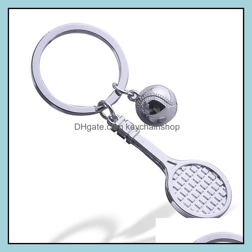 

Keychains Fashion Accessories Tennis Racket Keychain Creative Small Commodity Metal Business Feedback Gifts Drop Delivery 20 Dhm0E