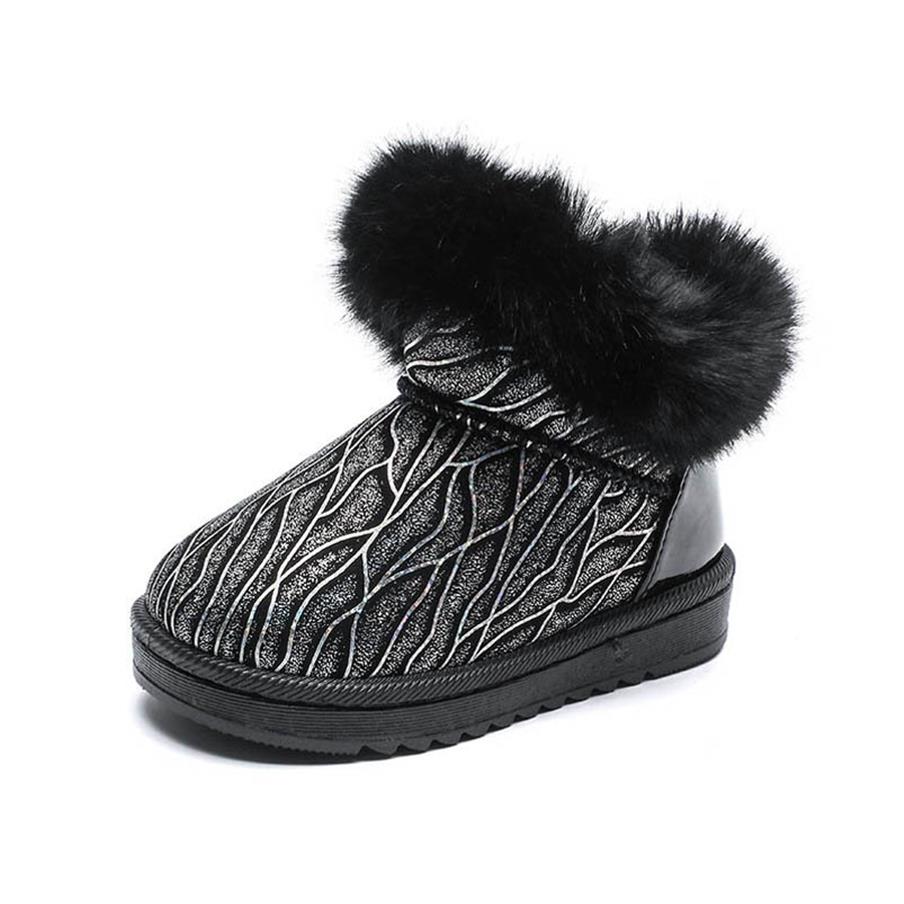 Kids Boots Chaussures Chaussures Filles Boys chaussures automne d'hiver Baby Snow Boot en cuir imperm￩able Usure chaude B89913111