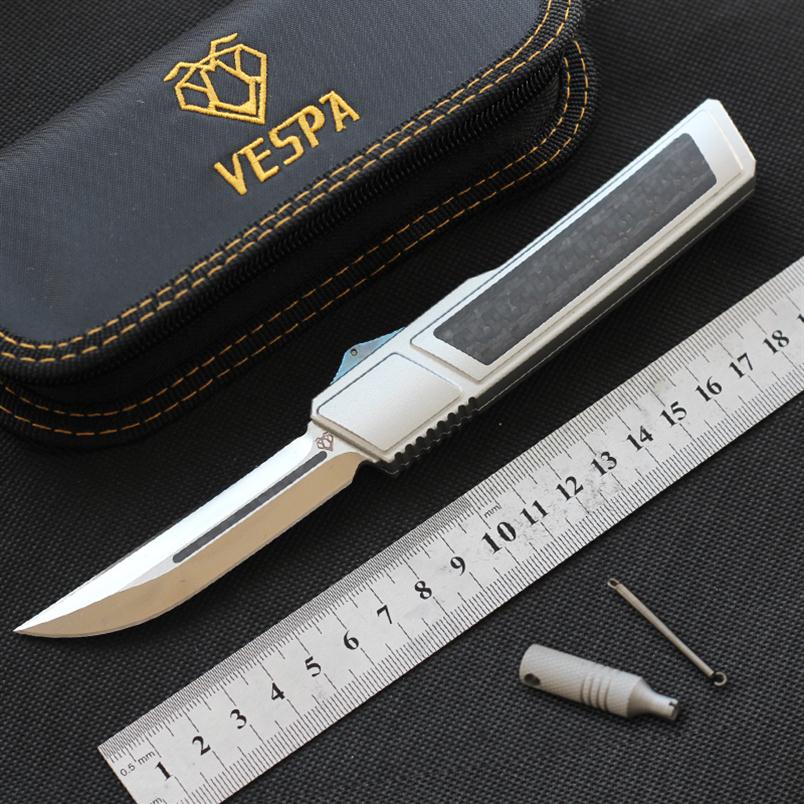 

high quality vespa ripper double edge knife m390 blade carbon fiber handle tactical tool outdoor hunting camping survival knives p3001