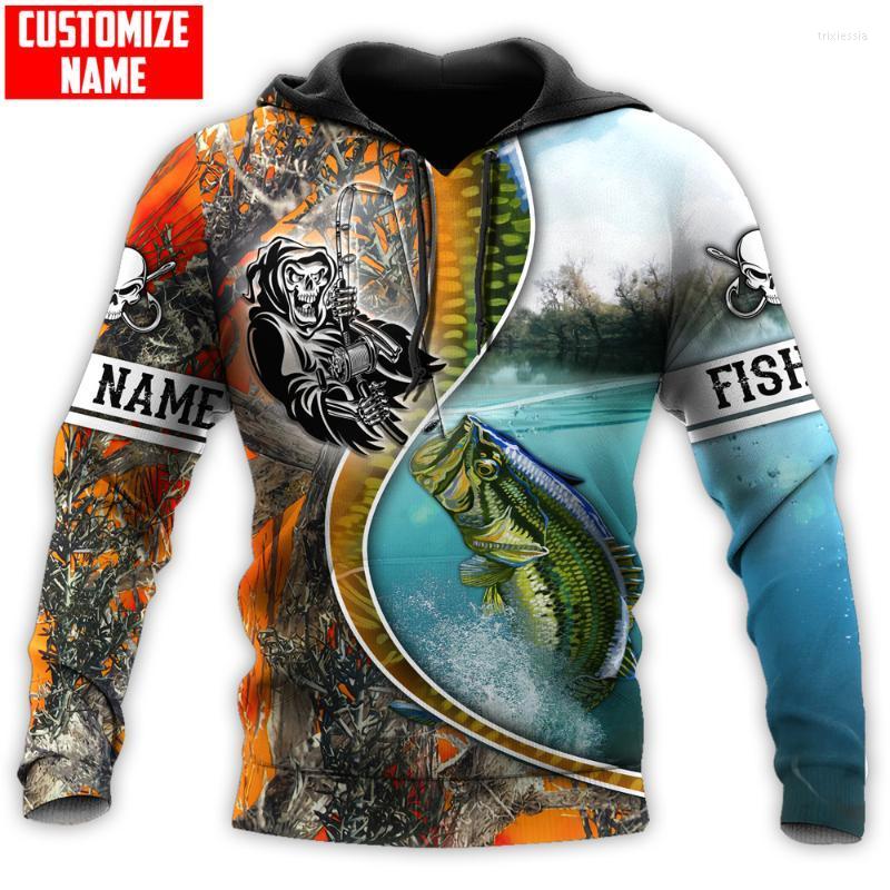 

Men's Hoodies & Sweatshirts Custom Name Bass Fishing Orange Camo 3D Printing Men's Hoodie & Sweatshirt Autumn Unisex Zip Casual Trac