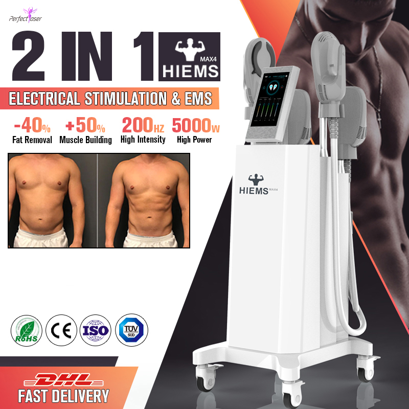 

Emslim RF EMS Slimming Machine Electromagnetic Muscle Stimulate EMT Body Contouring shape Equipment 12 Tesla 200HZ Energy