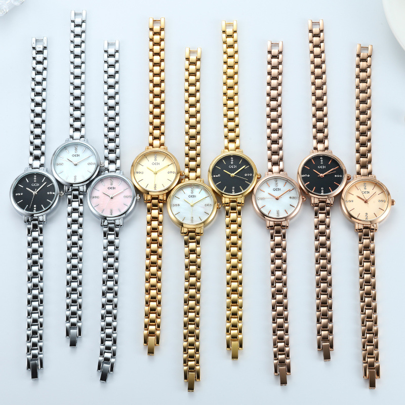 

caijiamin store - GEDI Gedi new fashion trend watches womens simple casual all-match student waterproof watch manufacturer, Color 2