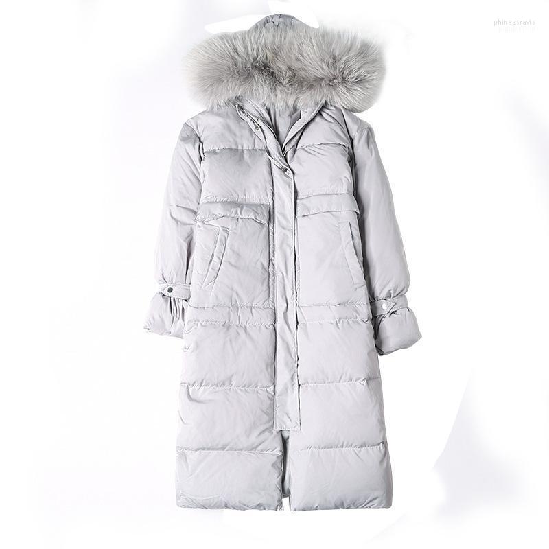 

Women' Down & Parkas Plus Size Winter Coat Female Jacket 2022 Korean Fashion Duck Woman Fur Hooded Paka Hiver 382030 Phin22, Gray