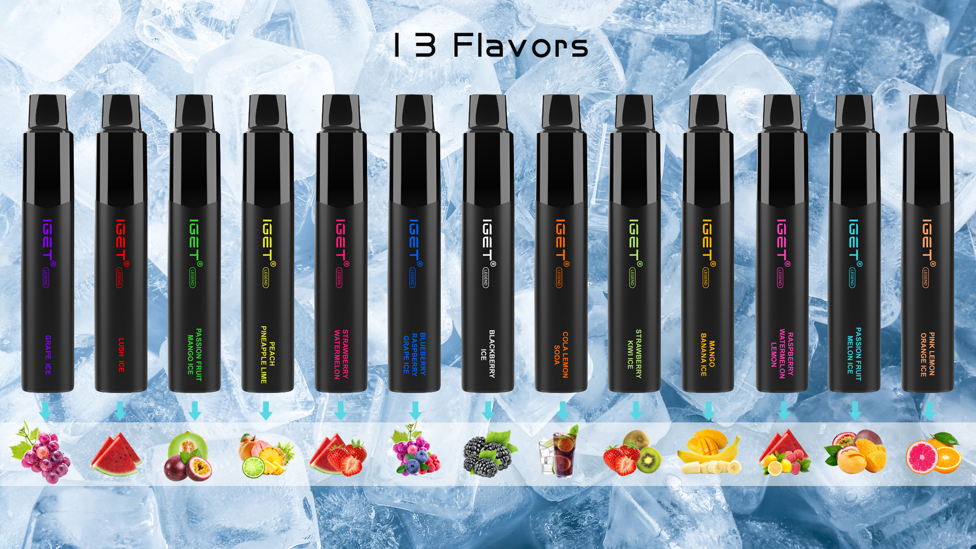 

Original IGET Legend 4000 Puff Vape Pen E-cigarette disposable Device Kit Authentic update version of iget king 12ml Prefilled Pod VS Bar Mega