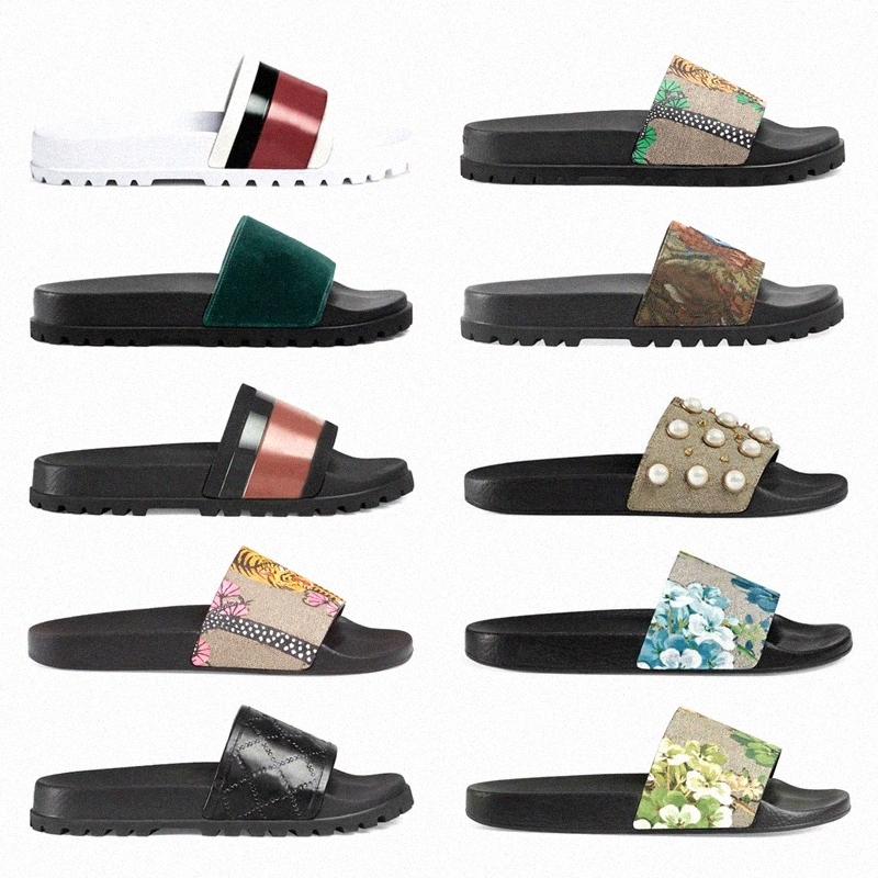 

men slippers women ladies Flat platform sandals Rubber slide Floral brocade Gear bottoms flip flops Bee striped Beach causal slipper L5qy#, I need look other product