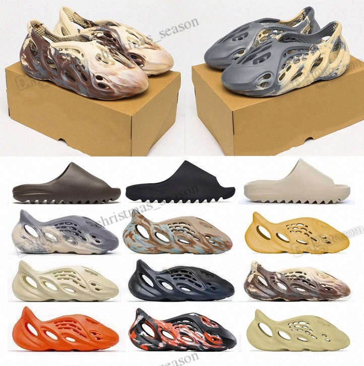 

2022 Mens Women Slippers MXT Moon Gray MX Cream Clay Lemon Yellow Slides Shoes EVA Rubber Onyx Ochre Vermillion Bone White Pure Resin SdhyA#, 666