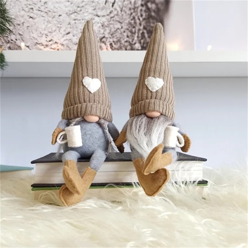 

Knitting Faceless Gnomes Doll Party Supplies Hanging Leg Coffee Decorations Ornaments Thanksgiving Heart Cap Elf Beard Toy Xmas Gifts 9 9hb Q2