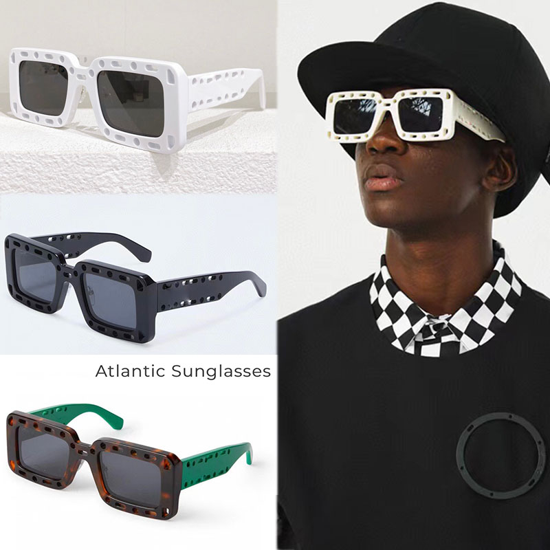 

Sunglasses OERI025 Classic Designer Cutout Square Frame Acetate Sunglasses Mens Ladies Top Quality Trend Personality Party Club With Box