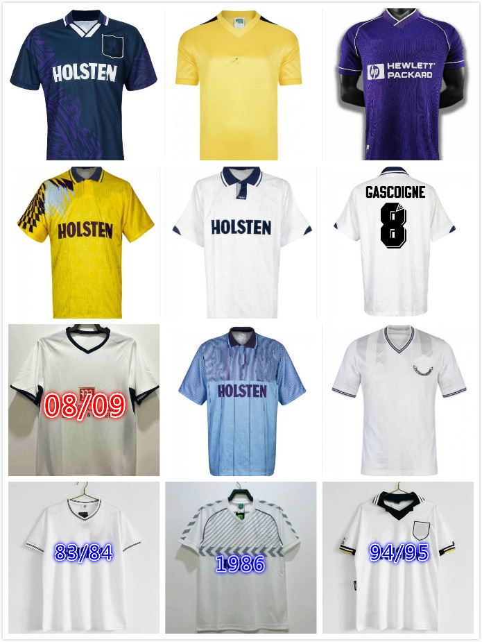 

1990 1991 1992 1993 1998 1999 Tottenham Retro soccer jerseys 1982 Mabbutt Gascoigne Klinsmann 1994 1995 Sheringham Centenary Jersey vintage classic