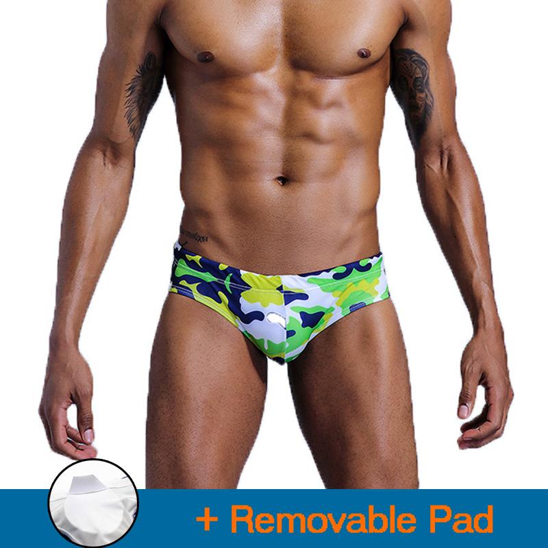

Men's Swimwear T2 Low Waist Sexy Push Pad Quick Dry Swim Briefs Men Swimsuit Bathing Suit Sport Beach Wear Surf Gay Bikini