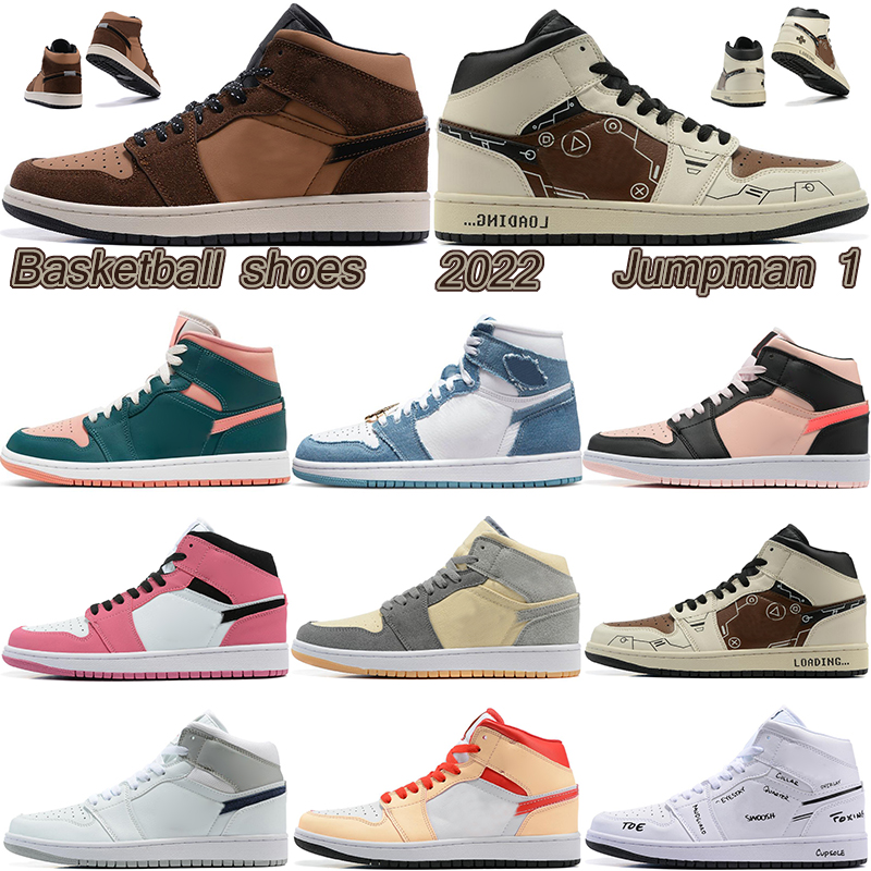 

2022 With Box Jumpman 1 Dark Teal Green 1s Mens Basketball Shoes Grey Women Men Denim Auburndale Barely Rose Blue mint Brown Dirty powder Sneakers Trainers, Please leave a message