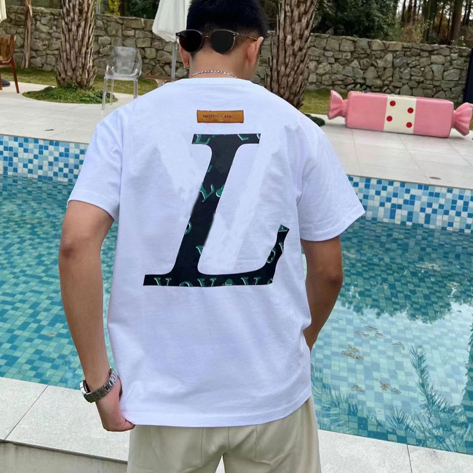 

2022 New Summer Fashion Men's Women's Designer T Shirts Men's Palm Tops Luxury Letter Print T-Shirt Clothing Short Angel Sleeve T Black White USA S-2XL, 7212 bai