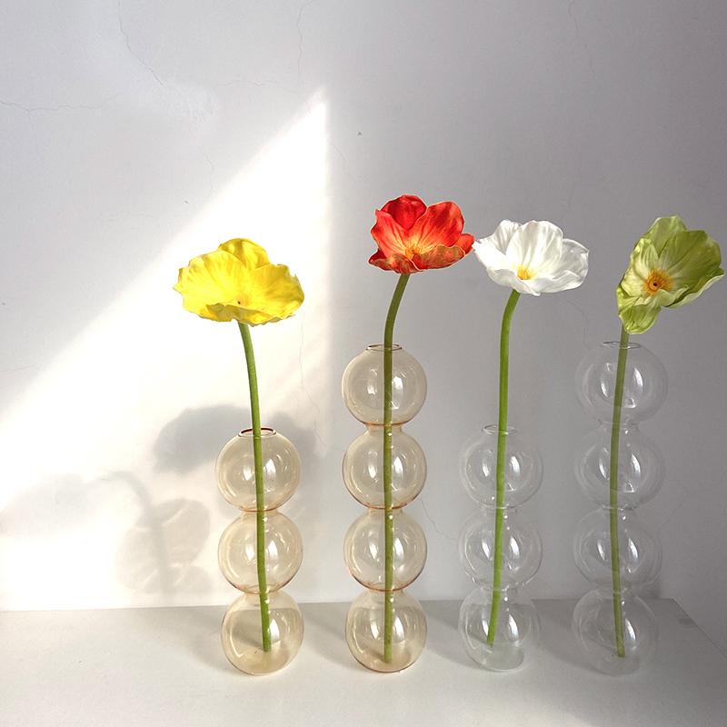 

Vases Flower Vase For Table Decoration Living Room Decorative Rose Flowers Arrangement Desktop Tabletop Glass