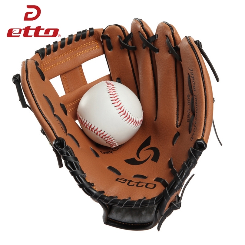 

Etto Quality 1011 Inches Men Professional Baseball Glove PVC Left Hand Softball Training Pitcher Glove Kids For Match HOB004Z 220812, Chocolate