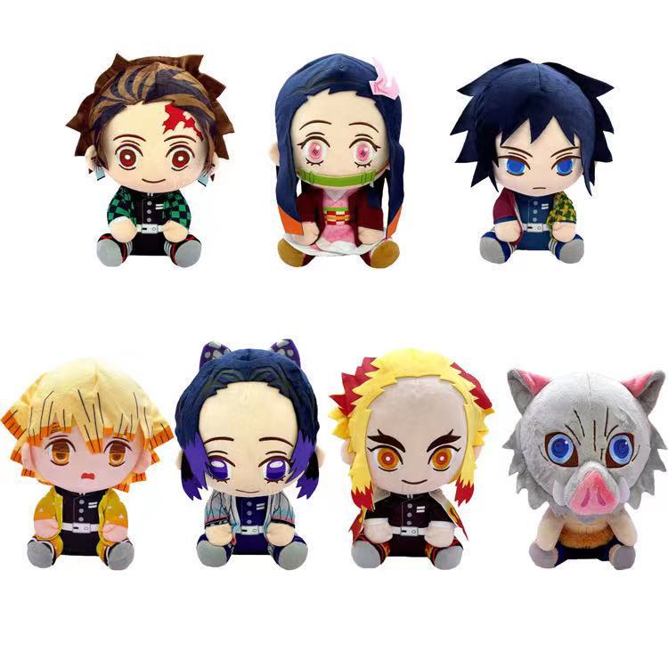 

7 Style Demon Slayer Plush Stuffed Toy Kids Holiday Gift 20CM, As picture