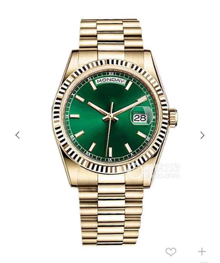 U1 Factory ST9 Green Dial Day Date Automatic Movement 40MM Men Watch Watches 316L Stainless Steel Bracelet Mens 118238 Wristwatches
