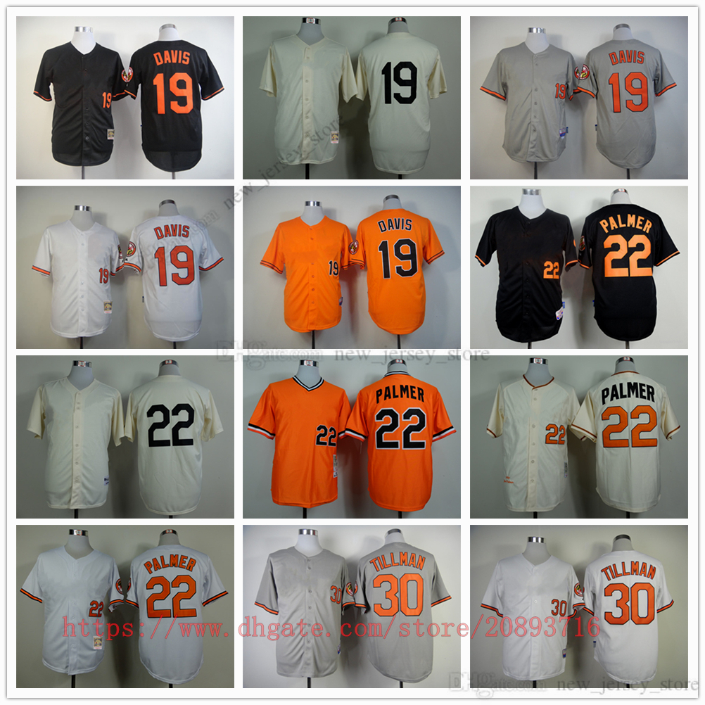 

Movie College MitchellNess Baseball Wears Jerseys Stitched 19 ChrisDavis 22 JimPalmer 30 ChrisTillman All Stitched Away Breathable Sport Sale High Quality, As picture (with team logo)