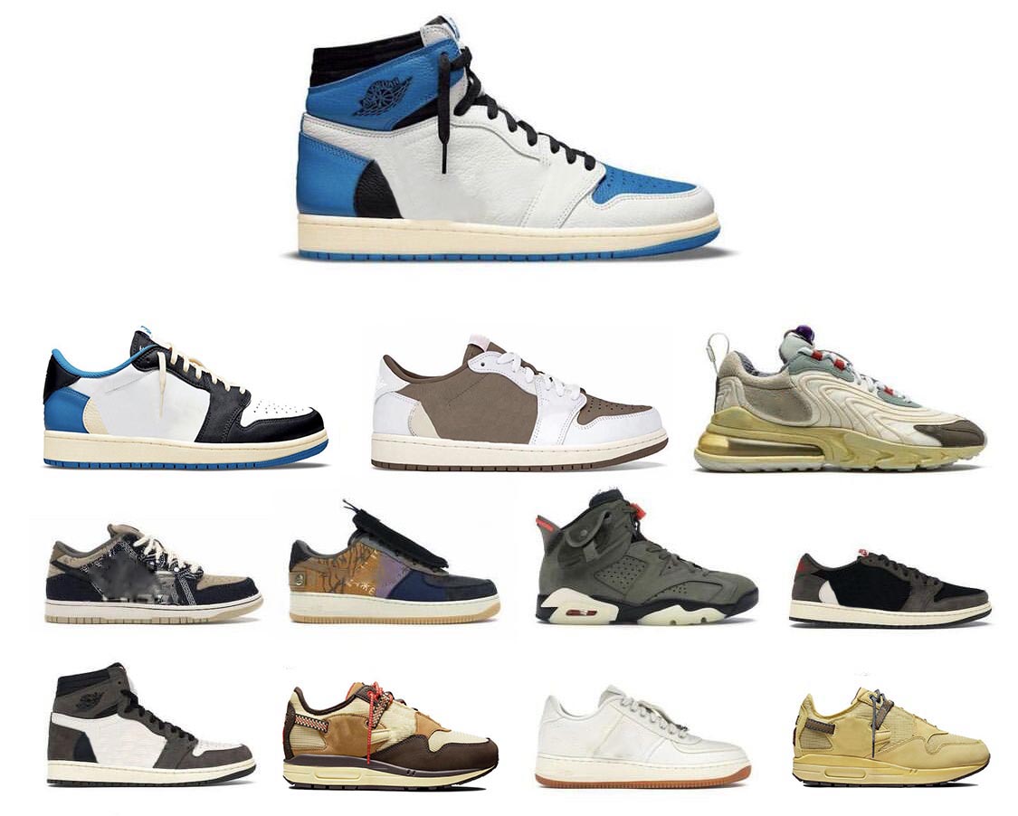 

Authentic Travis 1 High OG Military Blue Shoes Fragment Cactus Jack Saturn Gold Baroque Brown Wheat Scotts 1S Dark Mocha Reverse Men Women Sports Sneakers With Box