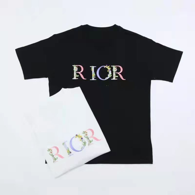 

2022 Summer Casual T-Shirt Men Women Cotton Loose Classic Style High Quality Tops Pin embroidery Luxury designer Clothing Print Tees brands shirts.322, Black