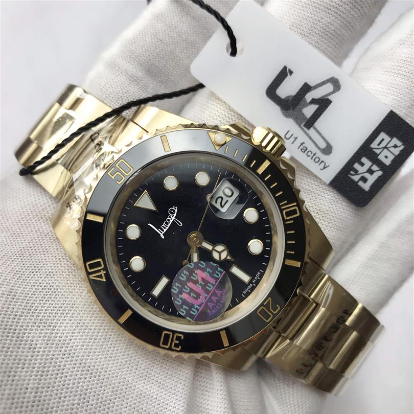 

Factory outlet mens watch Automatic Mechanical Stainless Steelg Sapphire glass black dial Luminous Original Buckle328S, 04