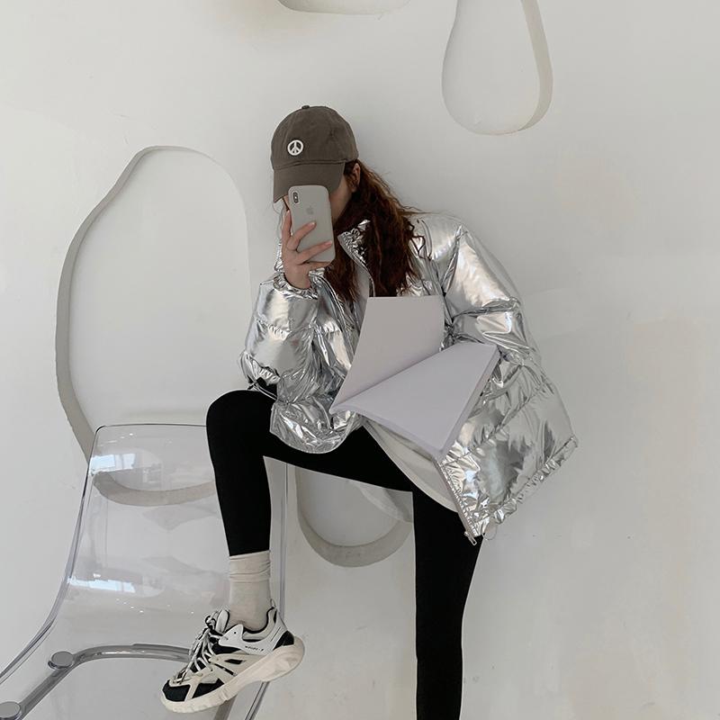 

Women's Trench Coats Will Charged With Winter Han Edition Loose Surface Warm Light Thickening Collar Long-sleeved Cotton Cotton-padded Jacke, White