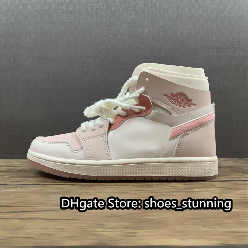 

Brand Shoes Top Quality Basketball Womens Jumpman 1s High Cmft white haze pink brume blanche rose Retro Cultural Sneakers Outdoor Trainers