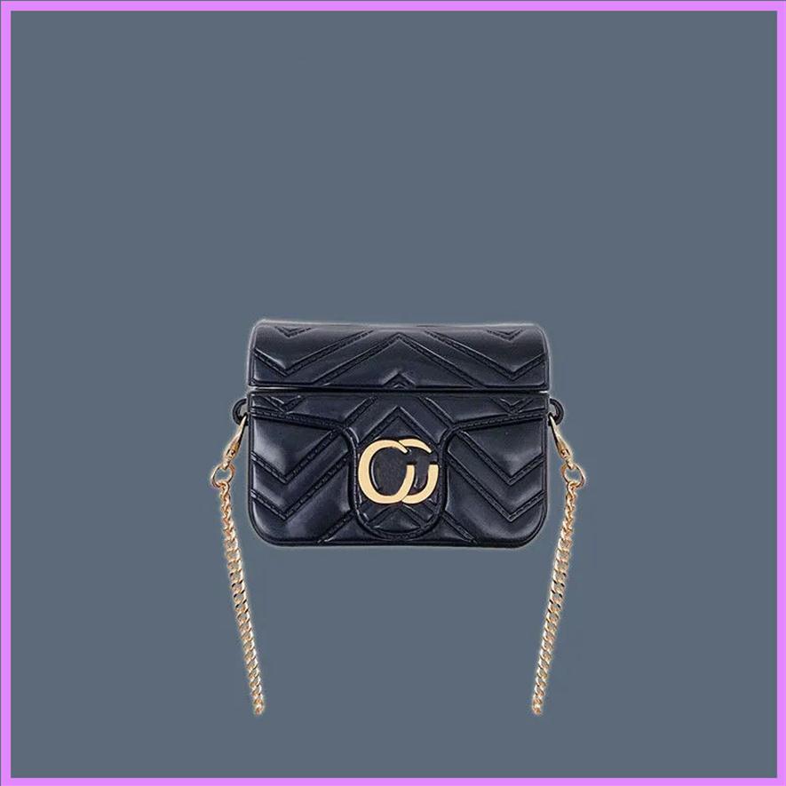 

New 2021 Fashion Earphone Protective Case Women Mens Designer Cases Protective Shell For Airpods 1 2 3 Pro With Belt Chain D211221256f