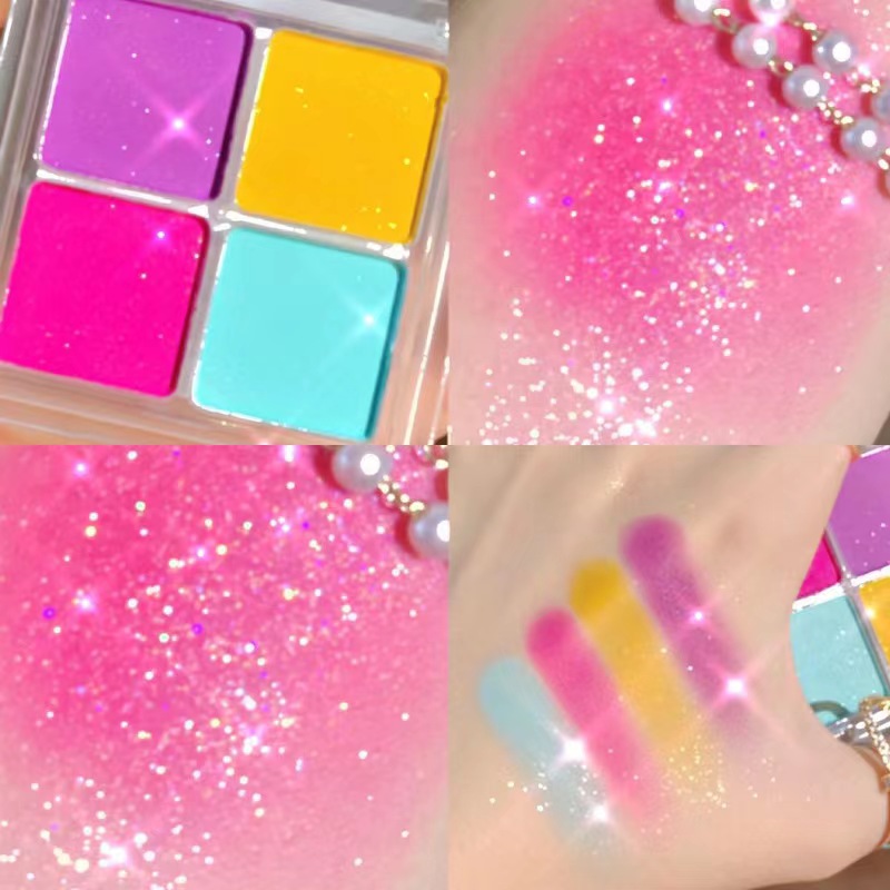 

Newest Makeup 4 Colors Eyeshadow Palette Shimmer Matte Eye Shadow High Quality Drop, 2lv
