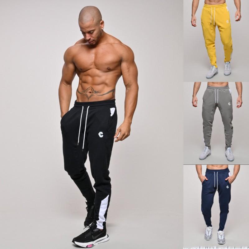 

Men's Pants Solid Gym Sweatpants Joggers Men Casual Trousers Male Fitness Sport Workout Cotton Track Spring Autumn SportswearMen's, Black