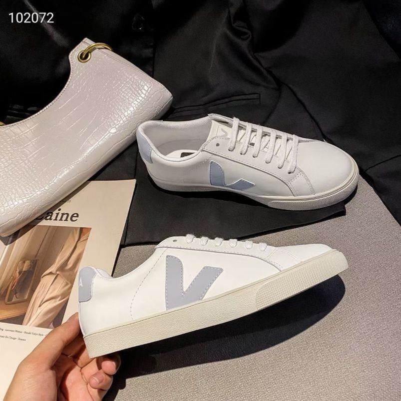 

New Mens Veja V-10 Leather Extra Sneakers Women ESPLAR Calfskin Trainers Fashion White Low-top Chaussures Breathable Running Shoes 35-45QB6K